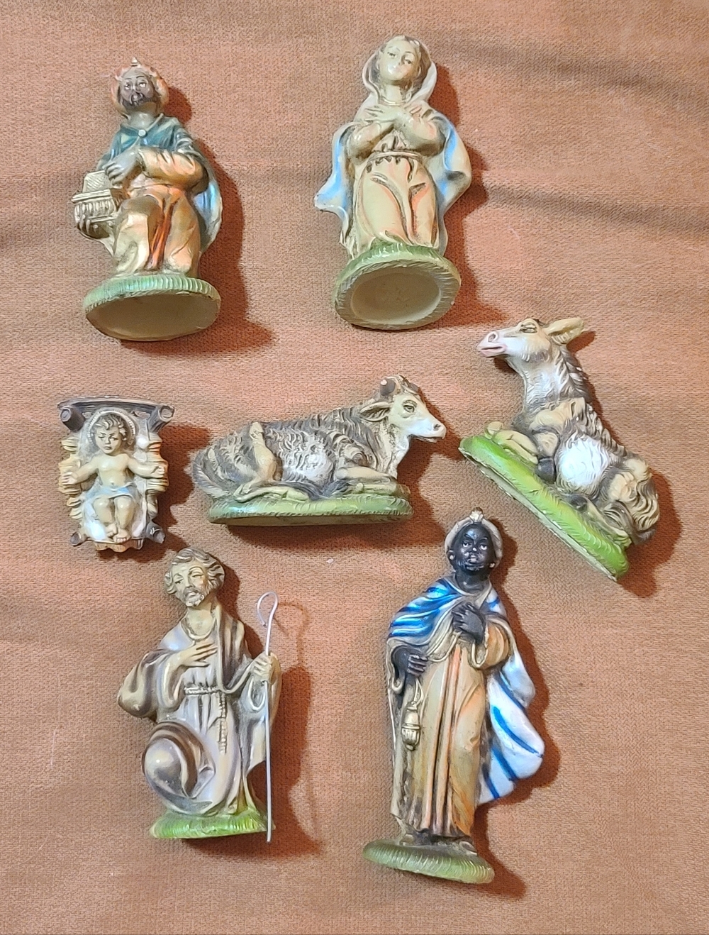 50's Or 60's Chalkware Made In Italy Nativity